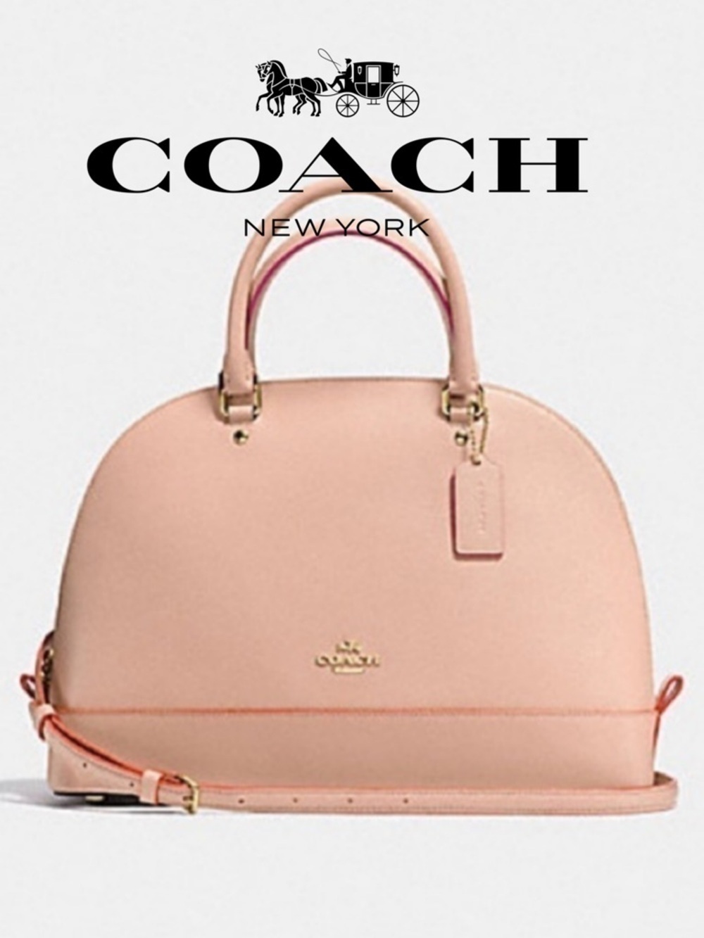 Coach Sierra Edgepaint Dome Bag NWT Nude Satchel